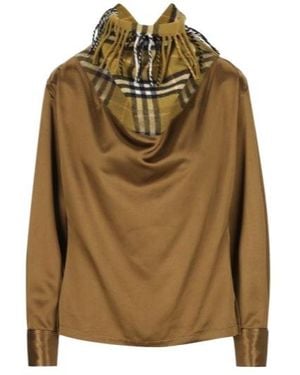 Burberry Fringe Detailed Long-Sleeved Top - Green