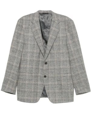 Canali Long-Sleeved Suit Jacket - Grey