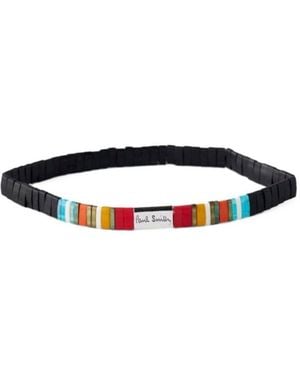 Paul Smith Beaded Logo-Detail Bracelet - White