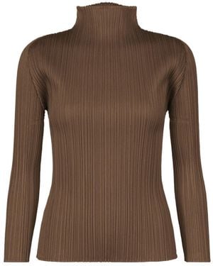 Pleats Please Issey Miyake New Colourful Basics 4 - Brown