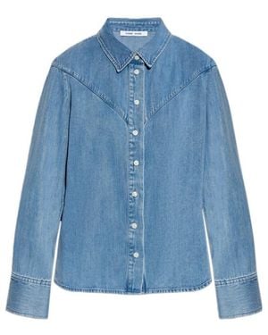 Samsøe & Samsøe Samos Denim Button-Up Shirt - Blue