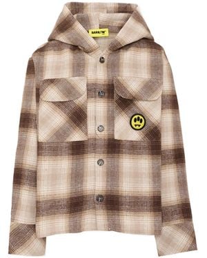 Barrow Check Hooded Shirt - Brown