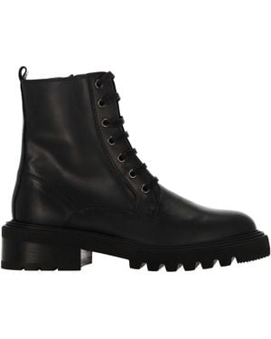 Via Roma 15 Lace-Up Boots - Black
