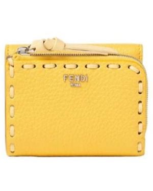 Fendi Selleria Micro Trifold - Yellow