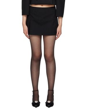 ShuShu/Tong Wool-Blend A-Line Miniskirt - Black