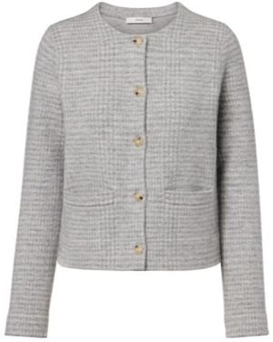 Vince Checked Wool And Cashmere Cardigan - Gray