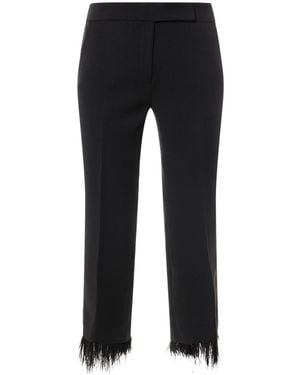 MICHAEL Michael Kors Feather Detailed Stretch Trousers - Black