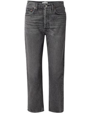 Agolde High Waist Straight Jeans - Grey