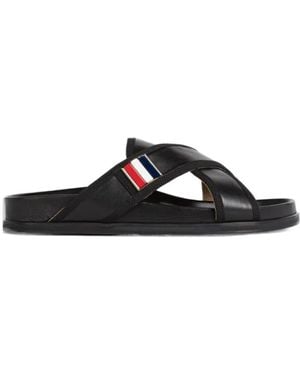 Thom Browne Cross-Over Flat Sandals - Black