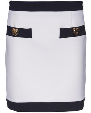 Moschino Straight Hem Mini Skirt - Blue
