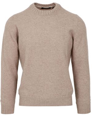 Gran Sasso Crew Neck Jumper - Brown
