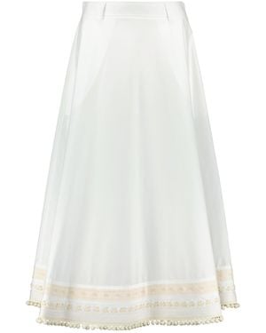 Moschino Trim Detailed Skirt - White