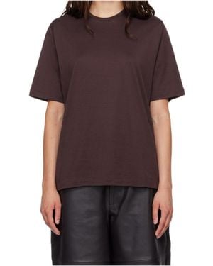 Frankie Shop Crew-Neck Short-Sleeve T-Shirt - Brown