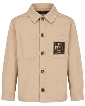 Fendi Long-Sleeve Jacket - Natural