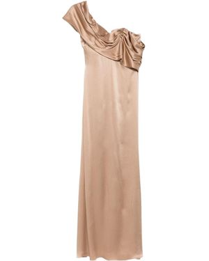 GIUSEPPE DI MORABITO Draped One-Shoulder Dress - Natural