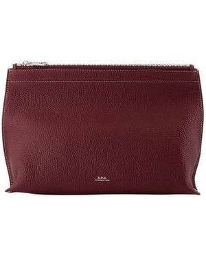 A.P.C. Neige Clou Clutch Bag - Red
