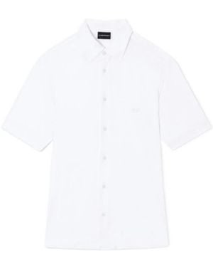 Emporio Armani Short-Sleeve Logo Shirt - White