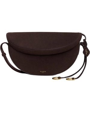 Alaïa Magnetic Buckle Shoulder Bag - Brown