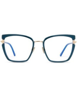 Tom Ford Eyewear Block Butterfly Frame Glasses - Multicolour