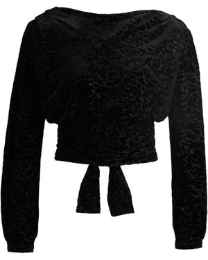 BOSS Cropped Longsleeve Top - Black