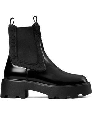 Tory Burch T Monogram Chelsea Boots - Black
