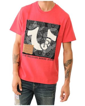 True Religion Sashiko Horseshoe Tee - Red