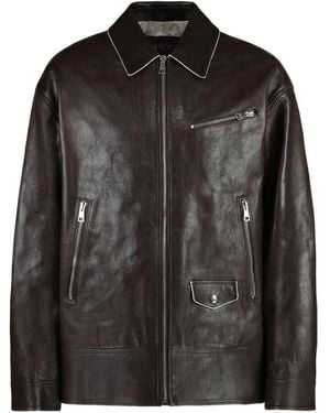 Gucci Collared Zip-Up Jacket - Black