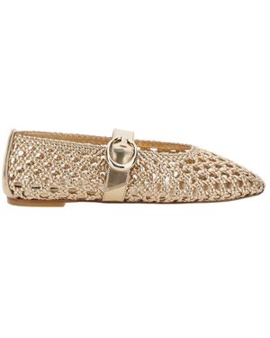 Stuart Weitzman Hollow Ballet Shoes - Natural
