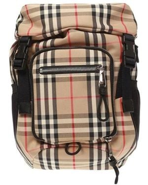 Burberry Chequered Logo Backpack - Multicolour
