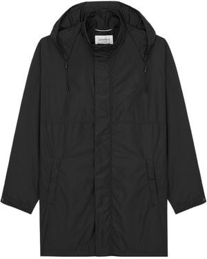 Saint Laurent Cassandre Drawstring Parka - Black
