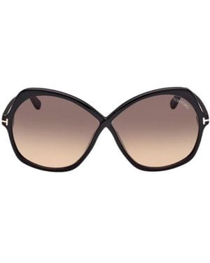 Tom Ford Eyewear Oversized-Frame Sunglasses - Natural