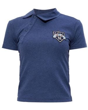 MISBHV Patch-Detail Polo Shirt - Blue