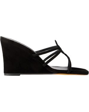 Maryam Nassir Zadeh Suede Wedge Sandals - Black
