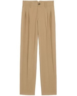 Ami Paris Casual Pants With Belt Loops - Natural