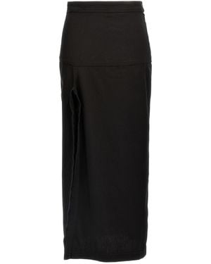 Lemaire Asymmetrical Wrapover Skirt - Black