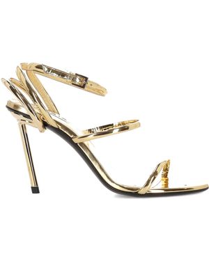 Alaïa Alaïa Strapped Heeled Sandals - Metallic