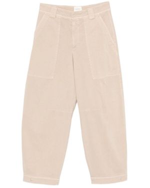 Closed Rhannon Patch-Pocket Tapered Trousers - Natural