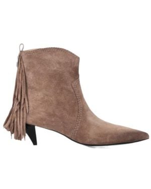 Pinko Pointed Toe Ankle Boots - Brown
