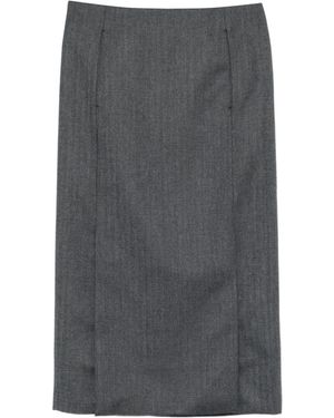 Entire studios Slit-Detail Midi Skirt - Grey