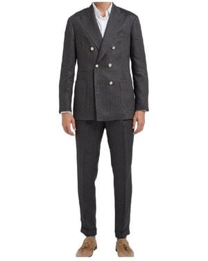 Brunello Cucinelli Long-Sleeved Suit - Black
