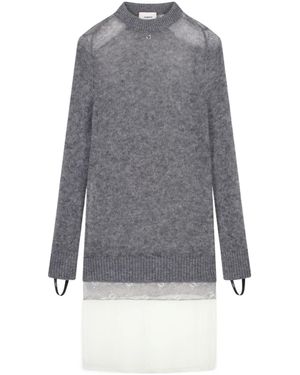 Coperni Knitted Patchwork Dress - Gray