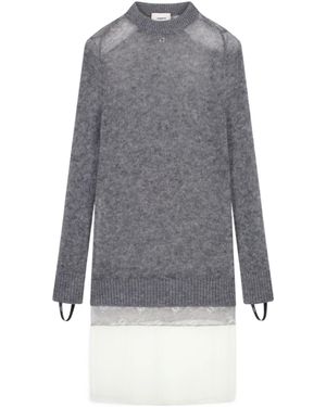 Coperni Knitted Patchwork Dress - Grey