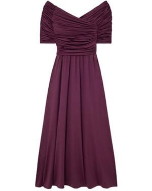 Altuzarra Char Ruched Wrap-Effect Recycled Stretch-Jersey Maxi Dress - Purple