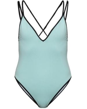 Balmain Sleeveless One-Piece Swimsuit - Blue