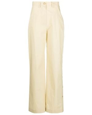 Nanushka Nessa Straight-Leg Pants - Natural