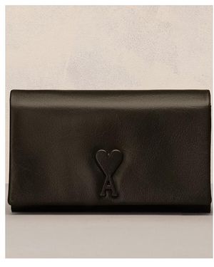 Ami Paris Voulez-Vous Strap Wallet - Black