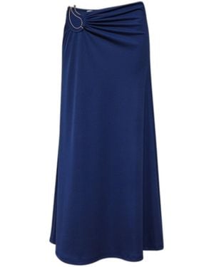 Christopher Esber Ruched Ring-Detail Skirt - Blue
