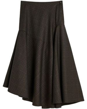 Our Legacy Long Check Skirt - Black