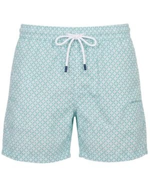 Fedeli Drawstring Swim Shorts - Blue