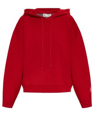 Tory Burch Long Sleeve Cropped Hoodie - Red